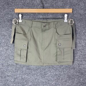 NEW No Vacancy Olive Green Cargo Mini Skirt Utility Size Medium